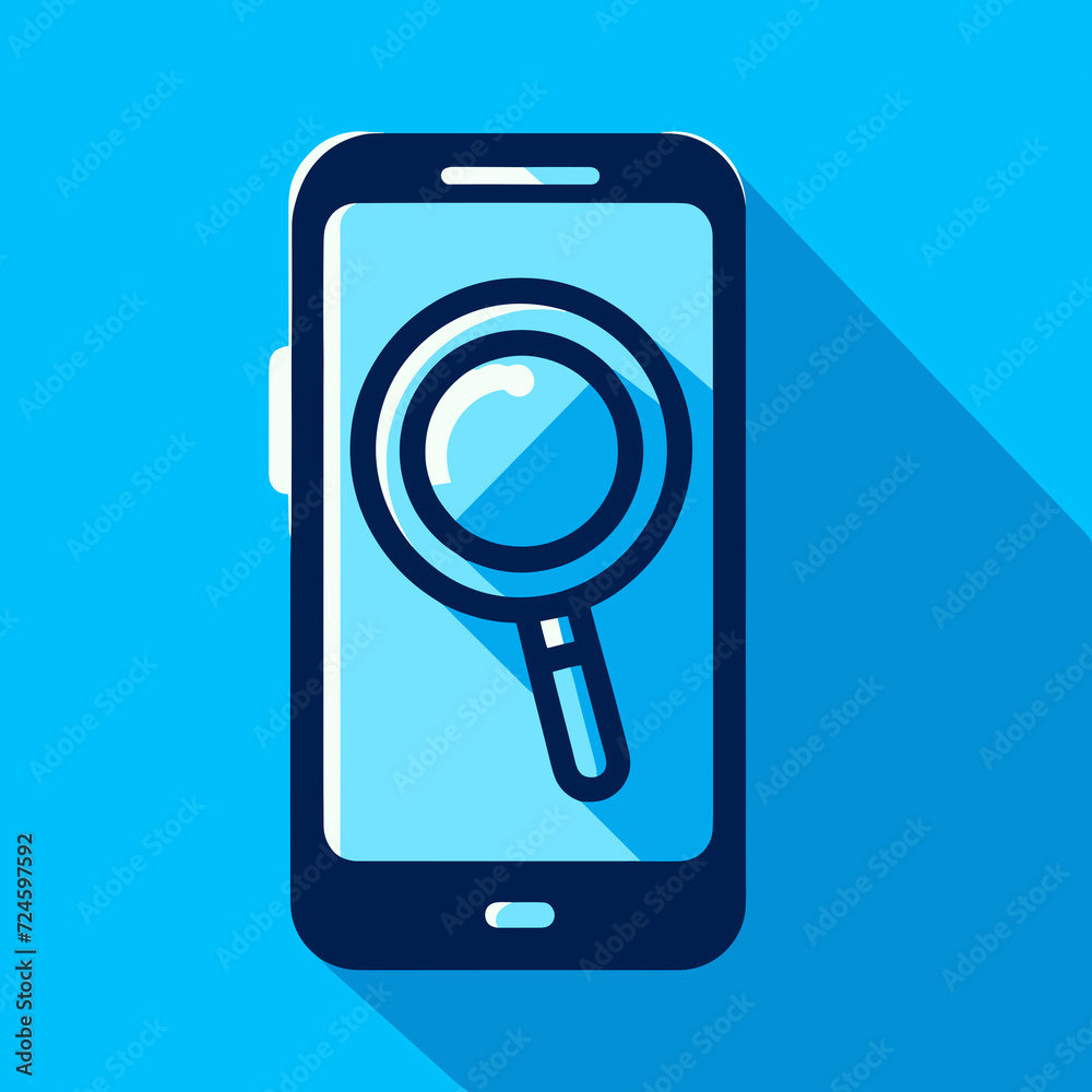 A flat design illustration of a smartphone A flat design illustration of a smartphone