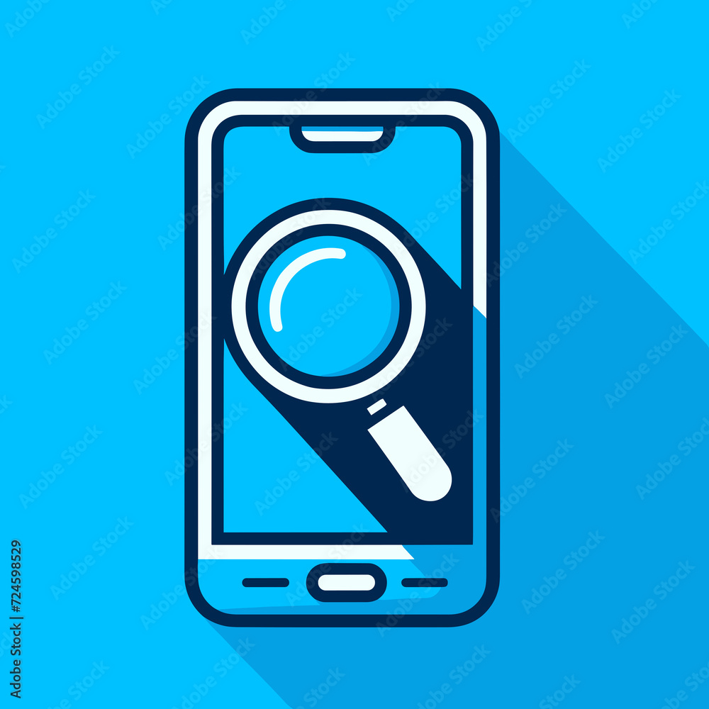 A flat design illustration of a smartphone A flat design illustration of a smartphone