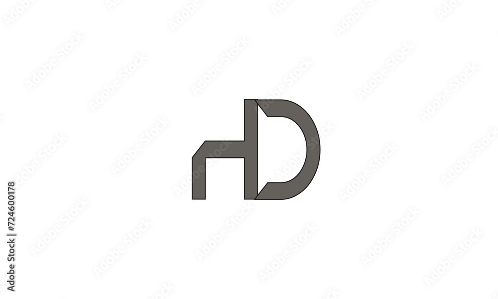 HD, DH , D , H , Abstract Letters Logo Monogram HD, DH , D , H , Abstract Letters Logo Monogram