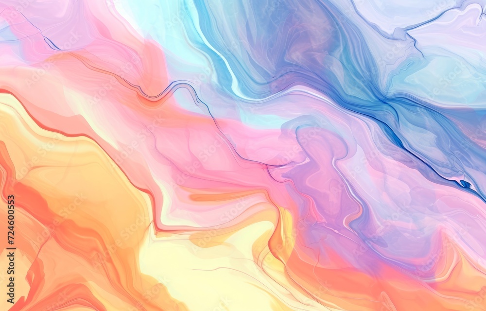 Pastel marble background. Fluid painting abstract texture