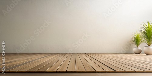 Wooden-floored Vintage Green Room with Empty Space and Grunge Wall Texture in Old House Interior