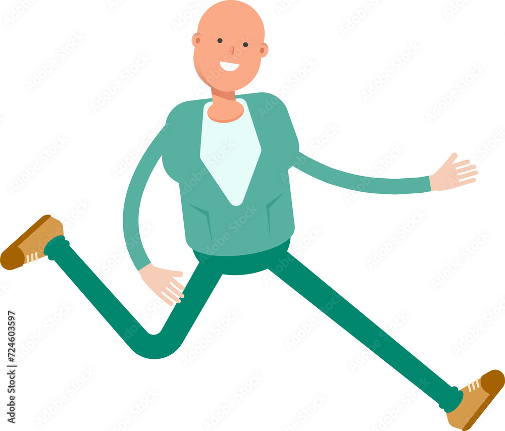 Bald Businessman Character Running Illustration
Bald Businessman Character Running Illustration