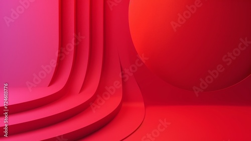 Abstract wallpaper of flowing red curves. Beautiful close-up background.