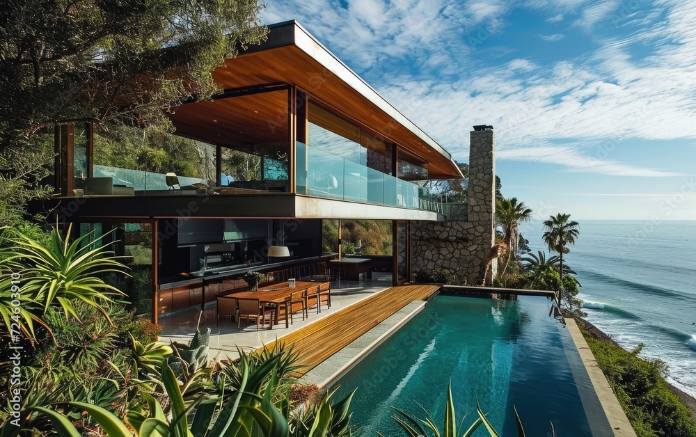 Modernist Beach House with Panoramic Views