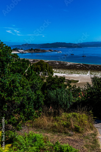 Paisaje en las Islas Cies.