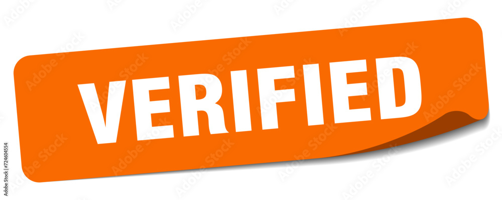 verified sticker. verified label - obrazy, fototapety, plakaty 