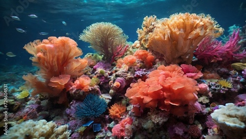 coral reef in sea © Sadaqat Ali Khan