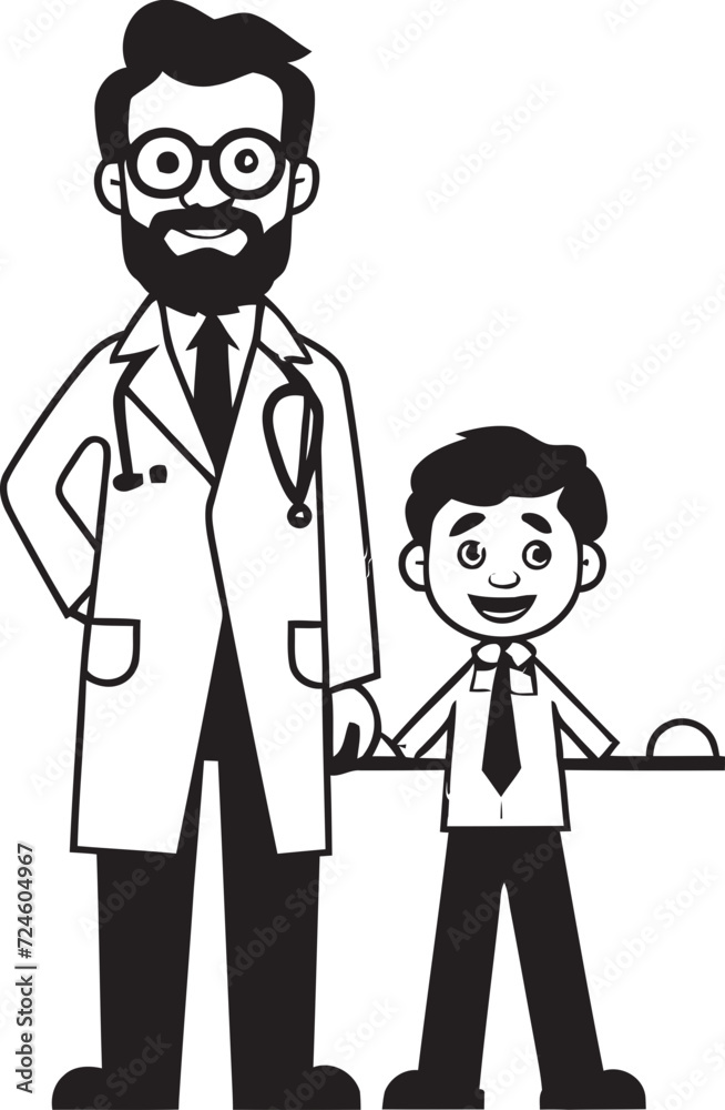 Empathetic Healing Doctors Compassionate Approach Depicted in Black Iconic Logo Healing Connections Doctors Bond with Patients Illustrated in Black Vector Design Empathetic Healing Doctors Compassionate Approach Depicted in Black Iconic Logo Healing Connections Doctors Bond with Patients Illustrated in Black Vector Design