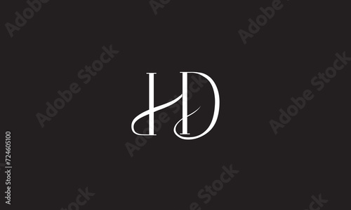 HD, DH , D , H , Abstract Letters Logo Monogram	