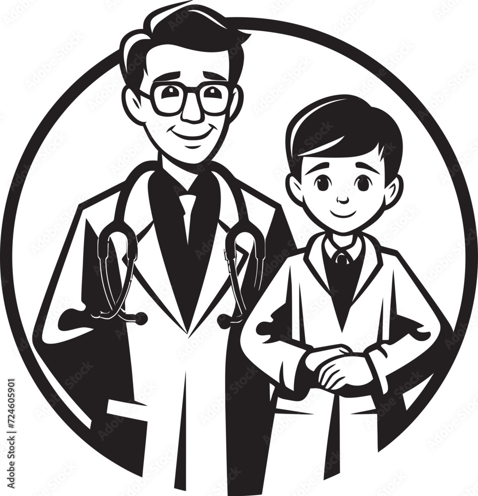 Empathetic Engravings Doctor Patient Unity in Black Vector Form Sympathetic Sketches Doctor Patient Bonds Illustrated in Black Iconic Imagery Empathetic Engravings Doctor Patient Unity in Black Vector Form Sympathetic Sketches Doctor Patient Bonds Illustrated in Black Iconic Imagery
