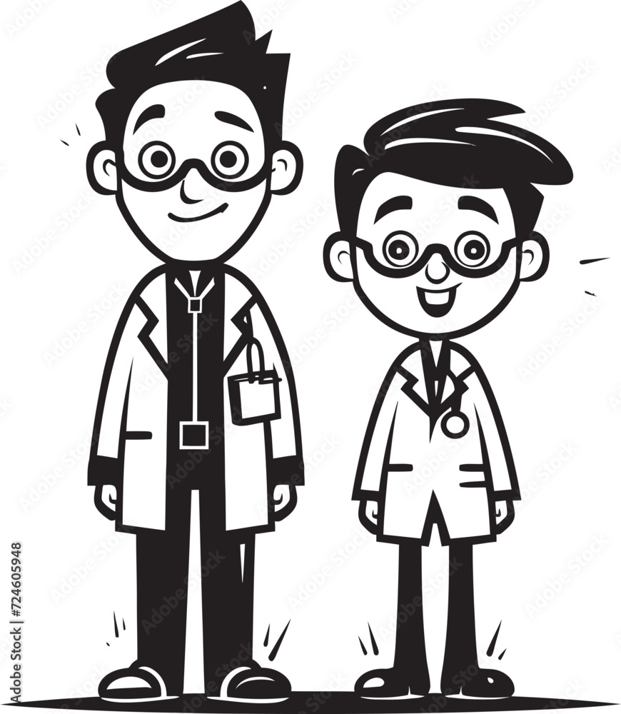 Healing Horizons Doctor Patient Bonds Illustrated in Black Iconic Design Empathetic Expressions Doctor Patient Unity Portrayed in Black Vector Art Healing Horizons Doctor Patient Bonds Illustrated in Black Iconic Design Empathetic Expressions Doctor Patient Unity Portrayed in Black Vector Art