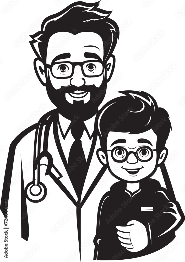 Healing Hues Doctor Patient Bonds Depicted in Black Iconic Art Empathetic Engravings Doctor Patient Unity in Black Vector Symbolism Healing Hues Doctor Patient Bonds Depicted in Black Iconic Art Empathetic Engravings Doctor Patient Unity in Black Vector Symbolism