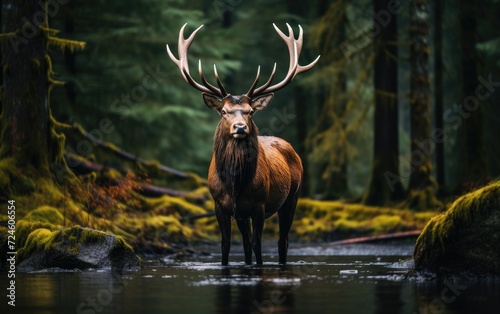 Impressive Antlers on a North American Noble Elk © zainab