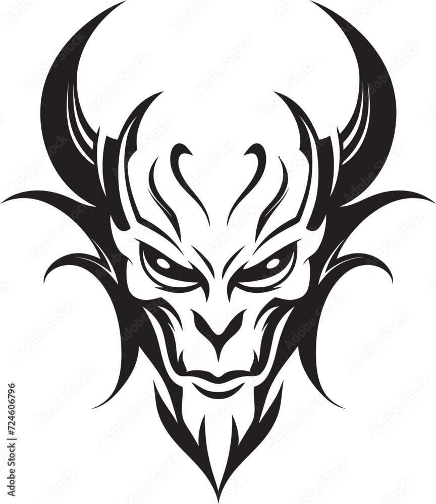Infernal Insignia Black Devilhead Logo Vector Malevolent Majesty Sinister Devilhead Emblem in Dark Hue Infernal Insignia Black Devilhead Logo Vector Malevolent Majesty Sinister Devilhead Emblem in Dark Hue