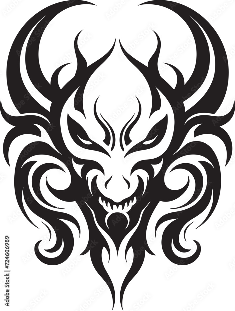 Dark Dominion Devilhead Tattoo Symbol Shadowed Sovereignty Evil Devilhead Emblem Dark Dominion Devilhead Tattoo Symbol Shadowed Sovereignty Evil Devilhead Emblem