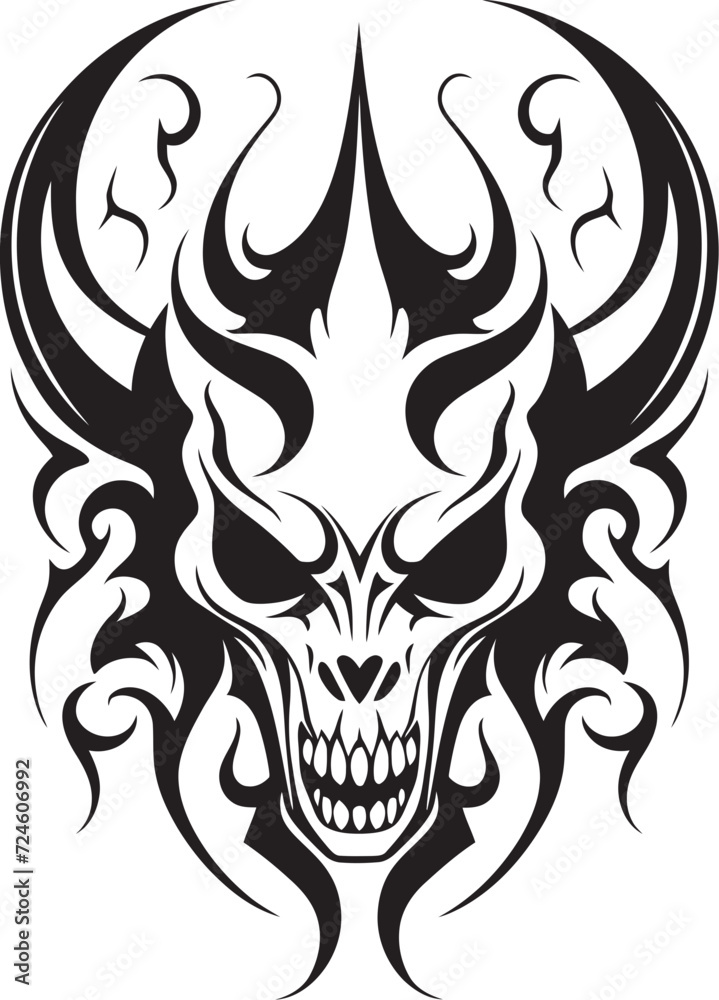 Ebon Enigma Black Devilhead Icon Temptation Token Devilhead Tattoo Symbol