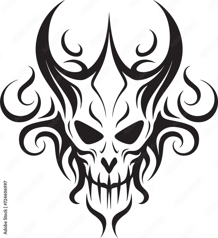 Sinister Seal Evil Devilhead Design Diabolic Dynasty Black Devilhead Vector Sinister Seal Evil Devilhead Design Diabolic Dynasty Black Devilhead Vector