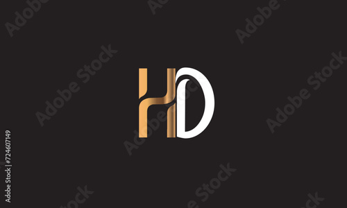 HD, DH , D , H , Abstract Letters Logo Monogram 