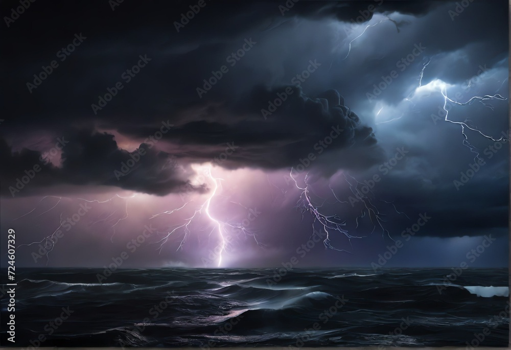 A picture of a storm with a bright black light in the background from Generative AI A picture of a storm with a bright black light in the background from Generative AI