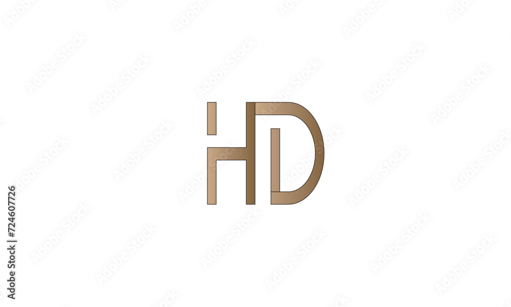 HD, DH , D , H , Abstract Letters Logo Monogram HD, DH , D , H , Abstract Letters Logo Monogram