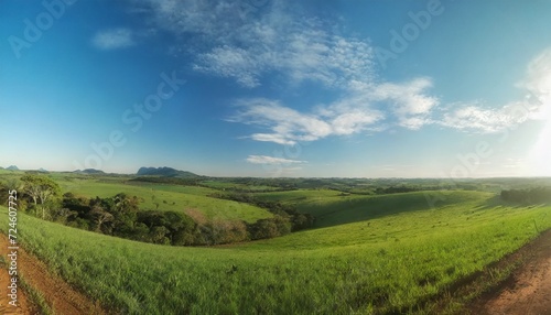 greenery landscape in the countryside of brazil
