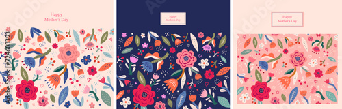 Beautiful flower collection of cards with roses, leaves, floral bouquets, flower compositions. Notebook covers