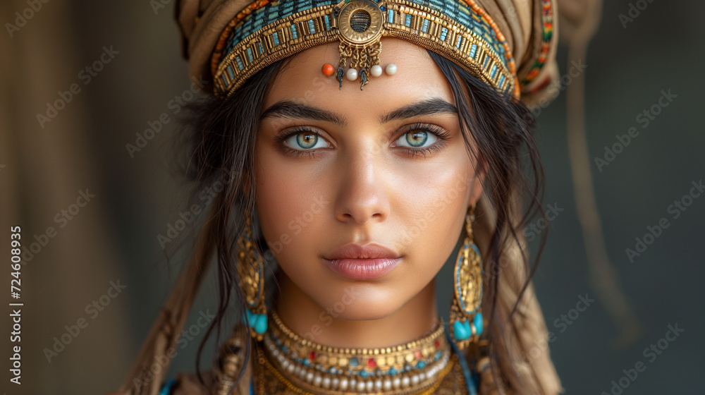 Beautiful ethnic egyptian woman portrait