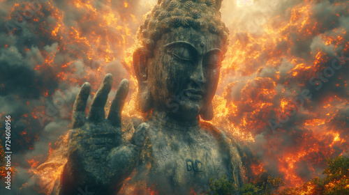 Buddha figure background