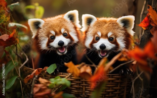 Red Pandas Bamboo Forest Frolic