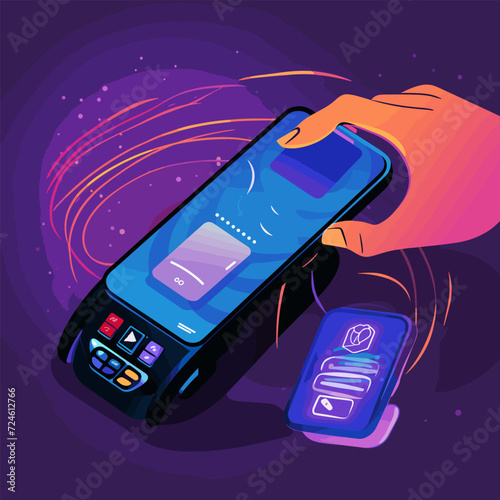 contactless payment in a cafe