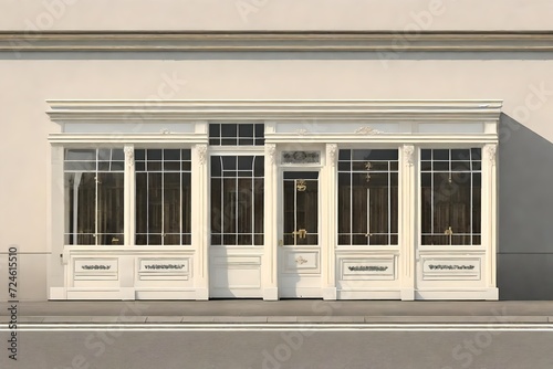 white european style  boutique facade   storefront template