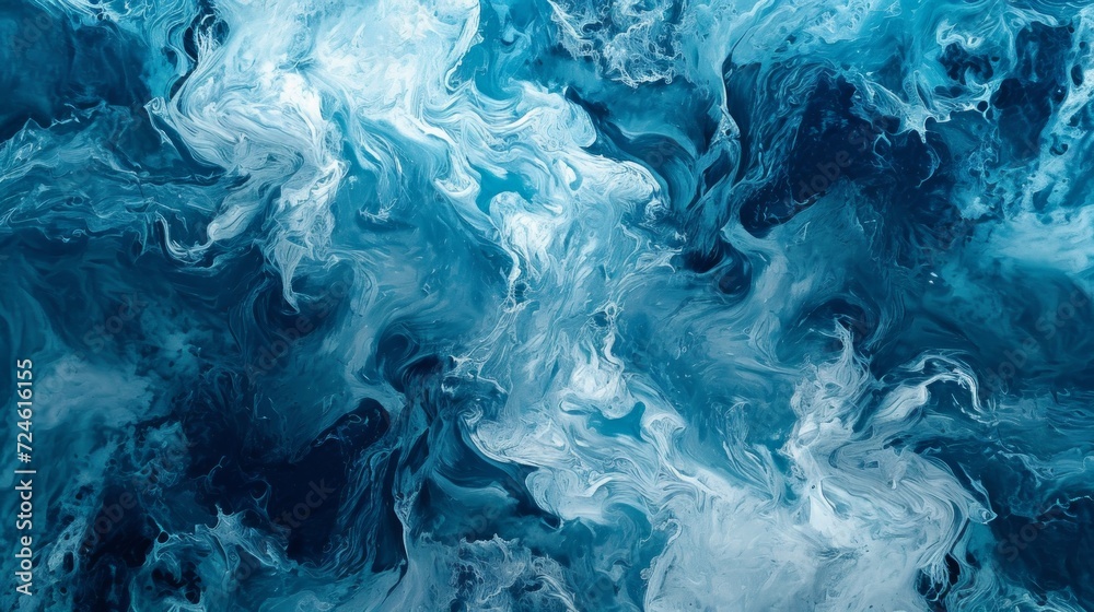Top view of blue frothy sea surface. Top view of blue frothy sea surface.