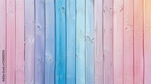 Rainbow painted old wooden background