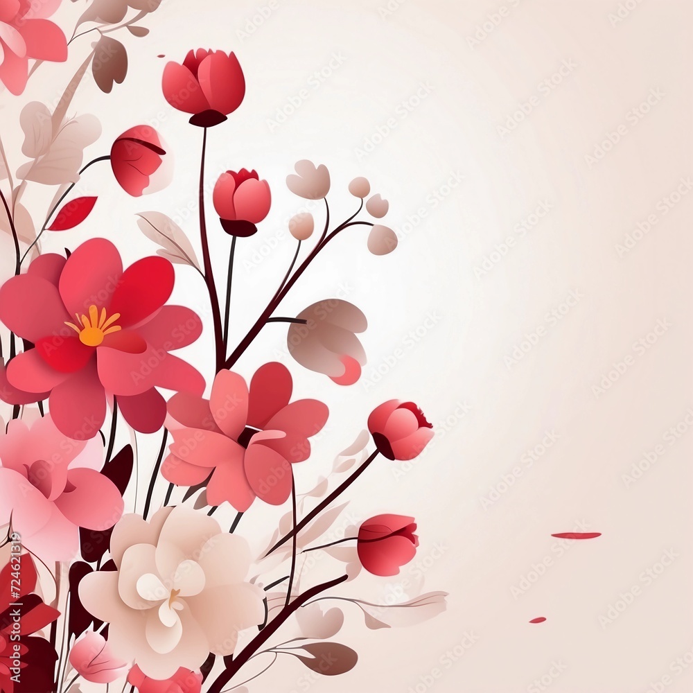 illustrations of Floral background.,cartoon style