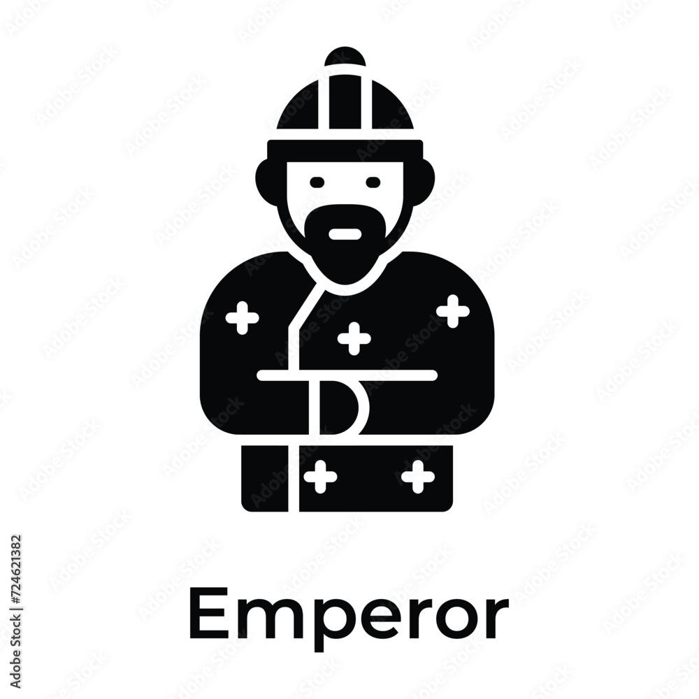 Chinese emperor vector design isolated on white background Chinese emperor vector design isolated on white background