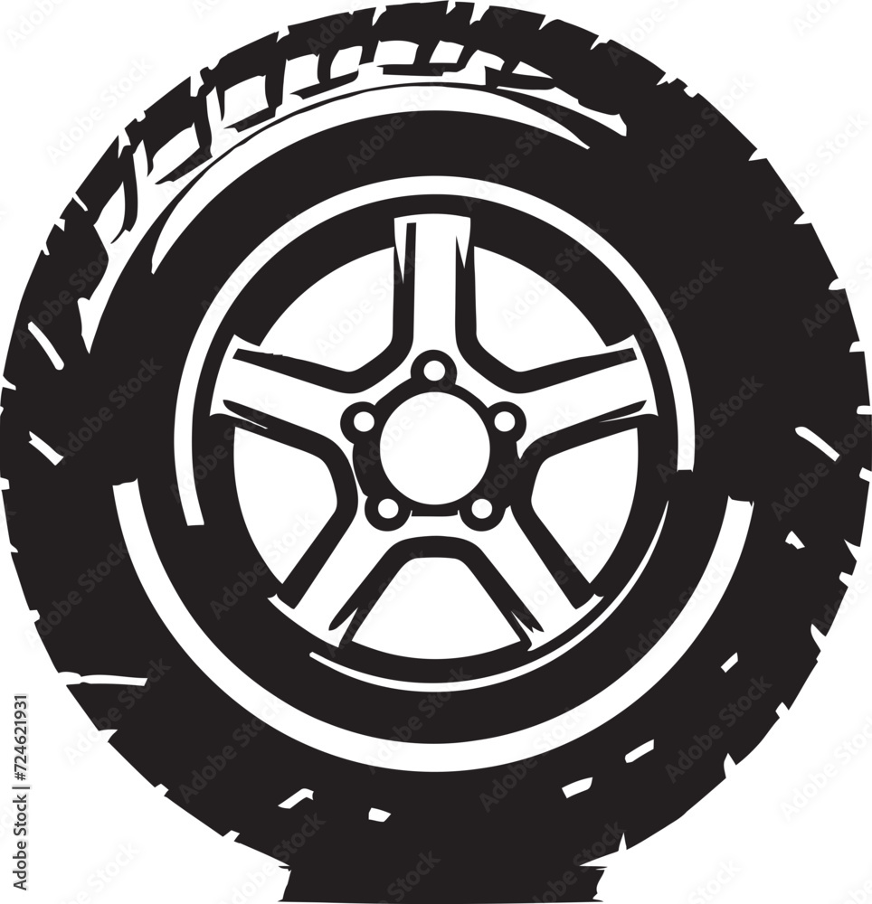 Dark Rim Black Tire Vector Emblem Eclipse Revolve Black Design Tire Wheel Dark Rim Black Tire Vector Emblem Eclipse Revolve Black Design Tire Wheel