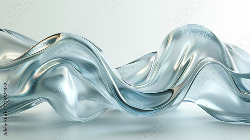 Flowing wave transparent glass cloth