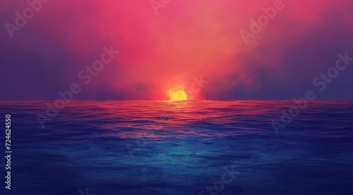 Beautiful sunset background with evening ocean view