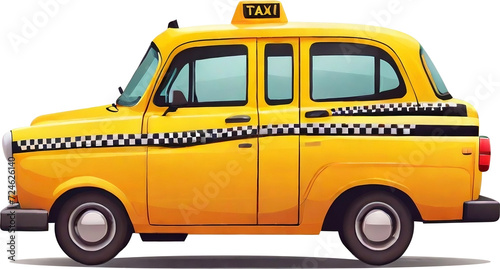 taxi car illustration. design for poster, banner, flyer, web, social media. ai generative design