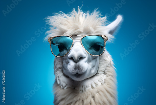 A llama wearing sunglasses © Sasit