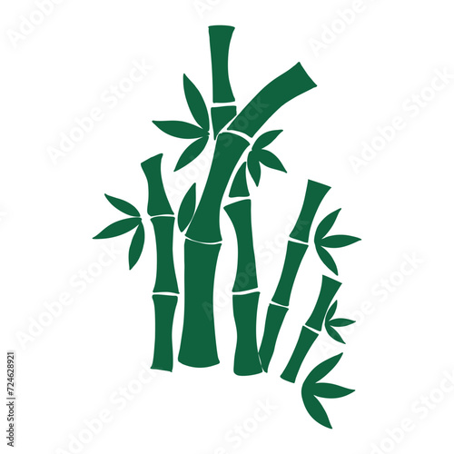 bamboo silhouette on white background