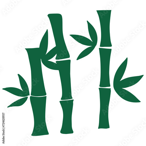 bamboo silhouette on white background