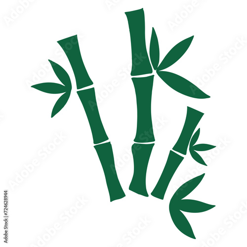 bamboo silhouette on white background
