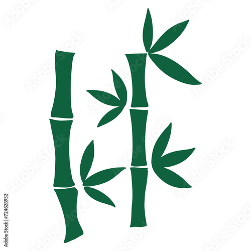 bamboo silhouette on white background