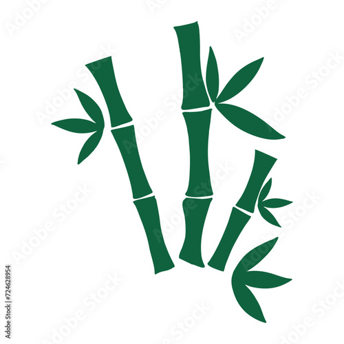 bamboo silhouette on white background