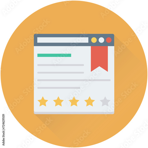 Web Ranking Vector Icon