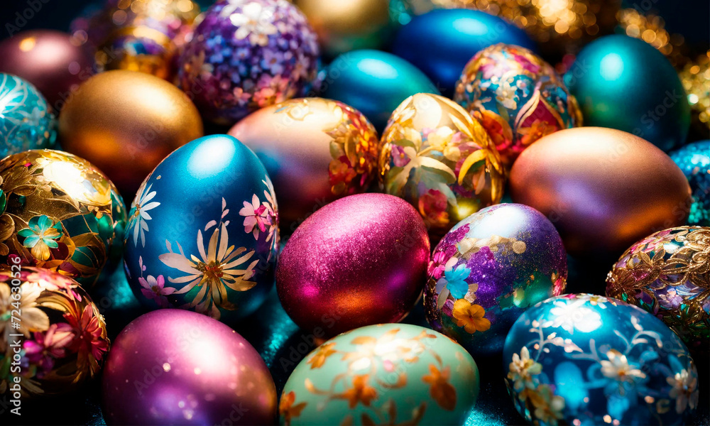 Beautiful Easter eggs for the holiday. Selective focus. Beautiful Easter eggs for the holiday. Selective focus.