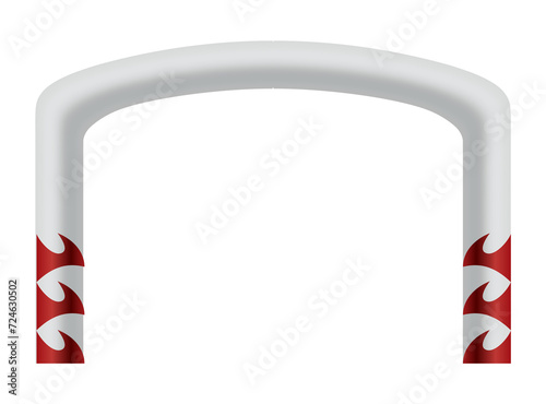 Inflatable arch. Template for advertising arch. Suitable for events, races, marathon or other sports. Marathon start or finish entrance. illustration