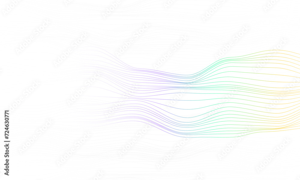 Abstract colorful wave on white background with copy space, vector illustration. Abstract colorful wave on white background with copy space, vector illustration.