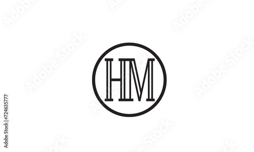 HM, MH , M , H , Abstract Letters Logo Monogram